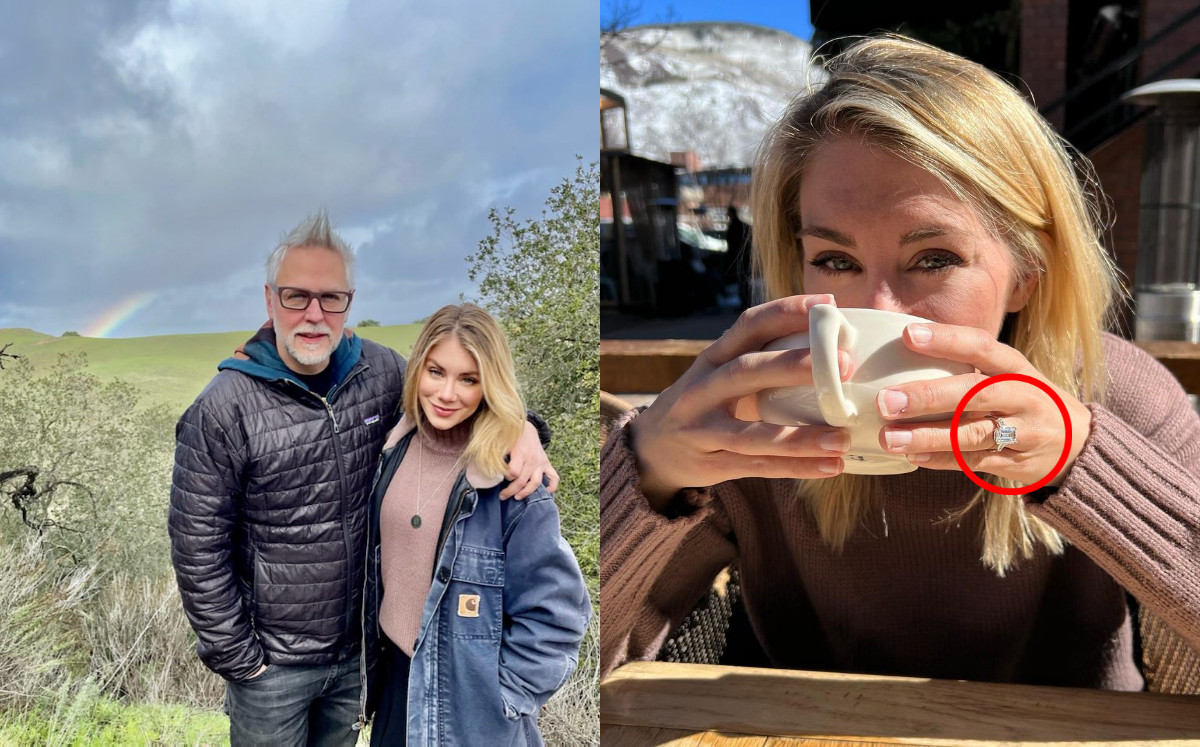 Así anunció James Gunn su compromiso con Jennifer Holland (Instagram).