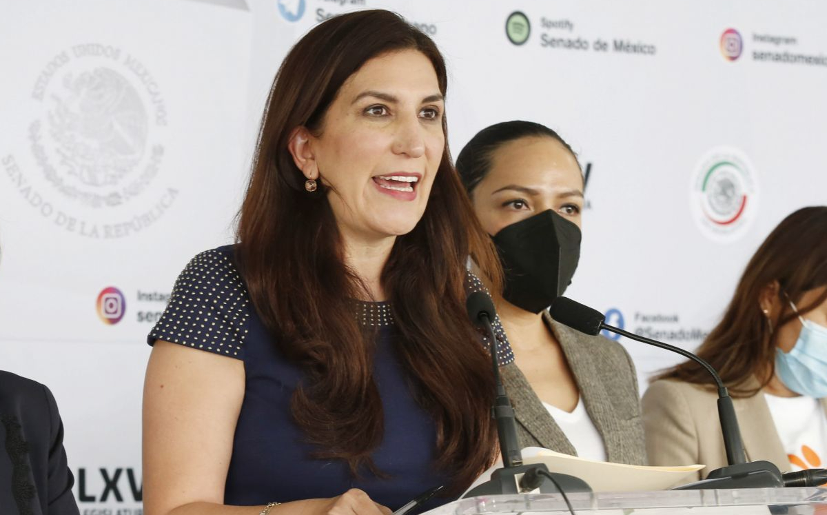 Kenia López Rabadan, de la bancada del PAN, ofreció una conferencia de prensa. | Cuartoscuro