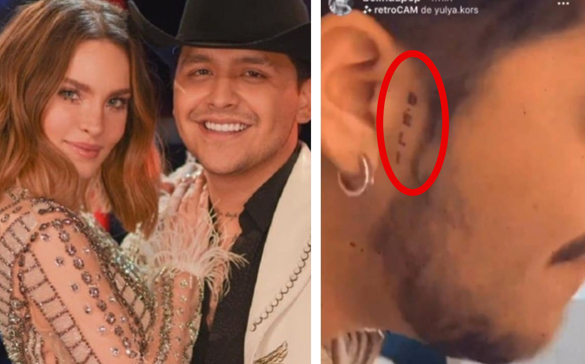 Nodal se quita el primer tatuaje que se hizo en honor a Belinda |Especial