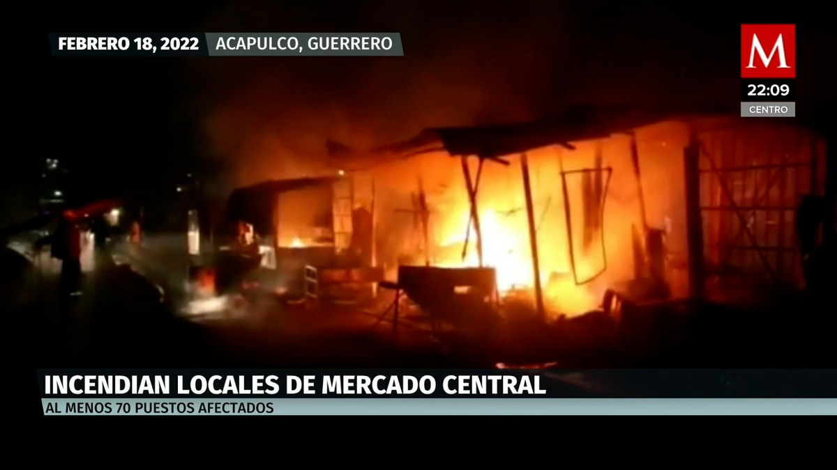En Acapulco se registro un incendio el mercado central