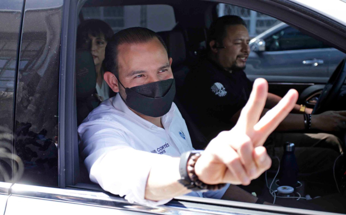 Marko Córtes  en su visita a Puebla | Agencia Enfoque