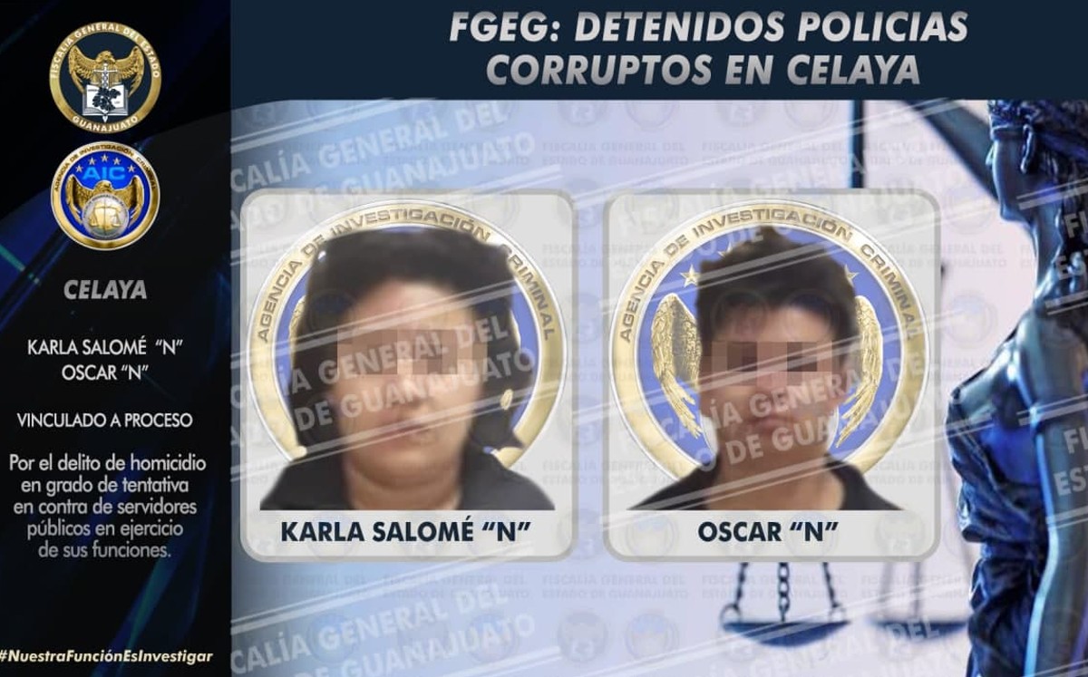 Los ex policías de Celaya fueron detenidos por elementos de las Fuerzas de Seguridad Pública del Estado / Foto: Especial