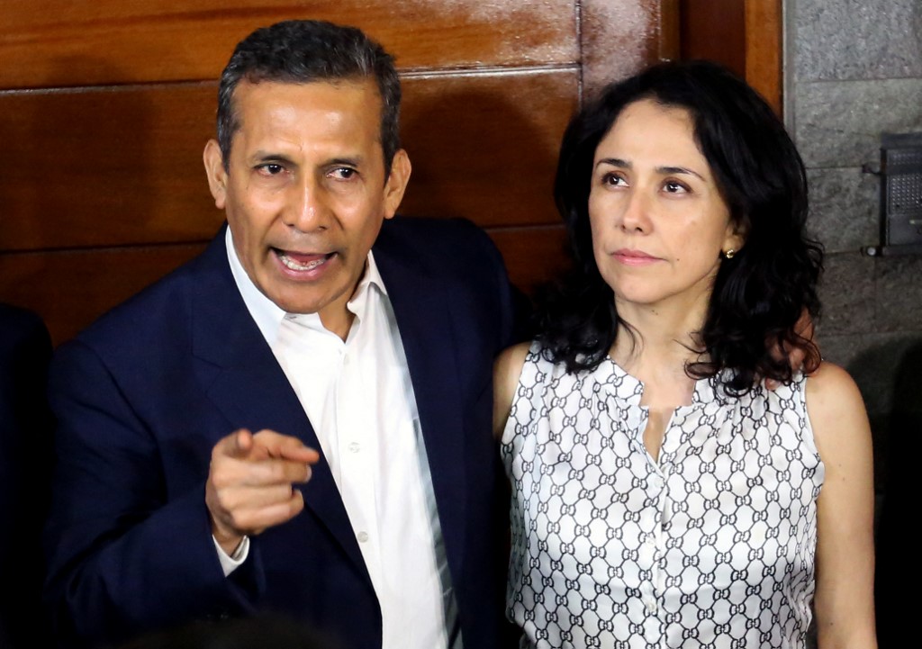 El ex presidente Ollanta Humala y su esposa, Nadine Heredia. (AFP)