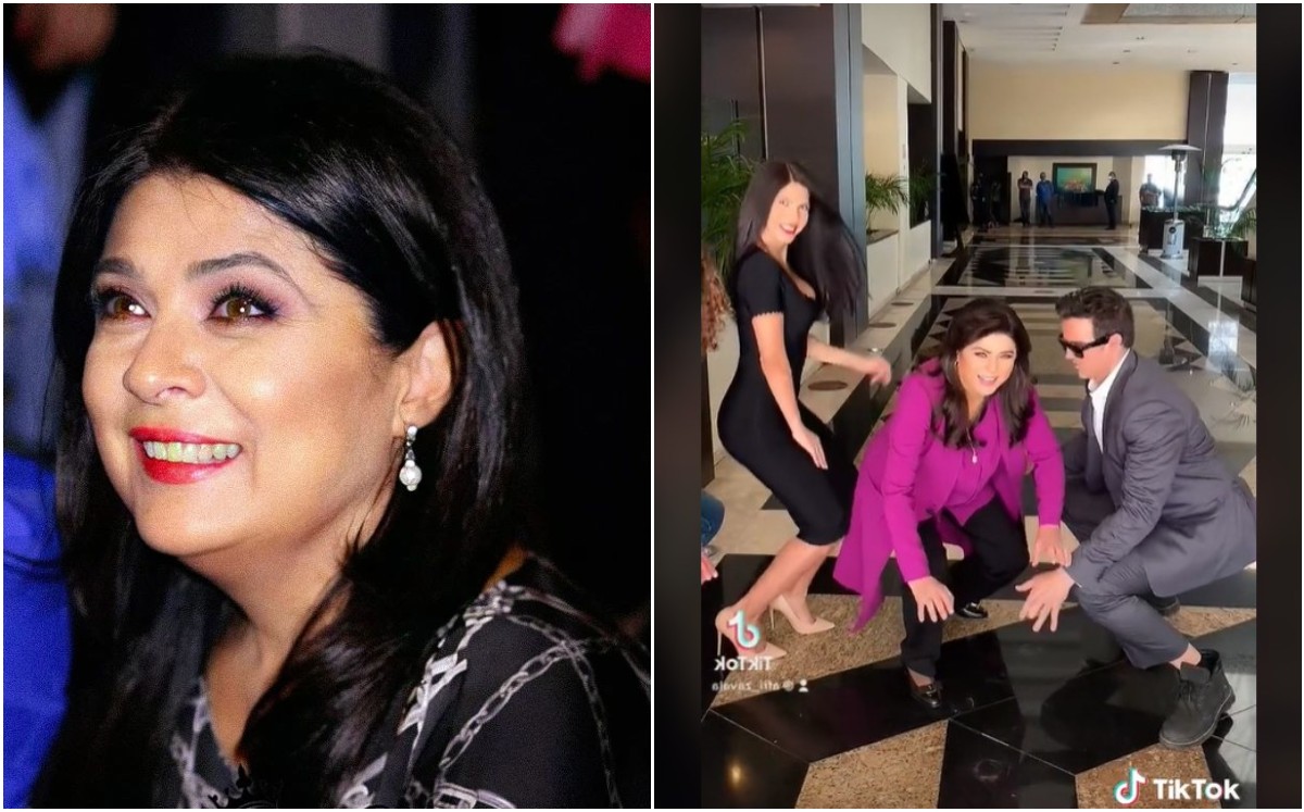 Victoria Ruffo casi sufre aparatosa caída por reto viral en TikTok (Especial).