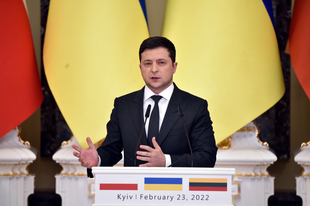 Volodymyr Zelensky ofreció una conferencia | AFP