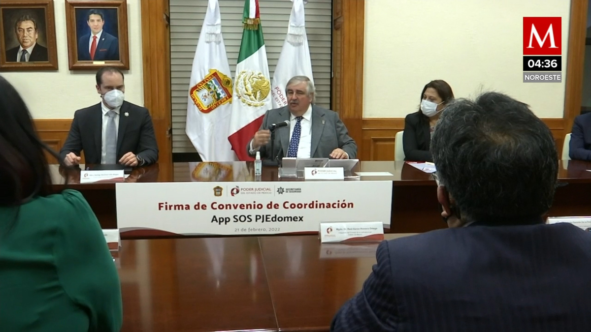 Autoridades firman convenio para activar la app SOS PJEDOMEX