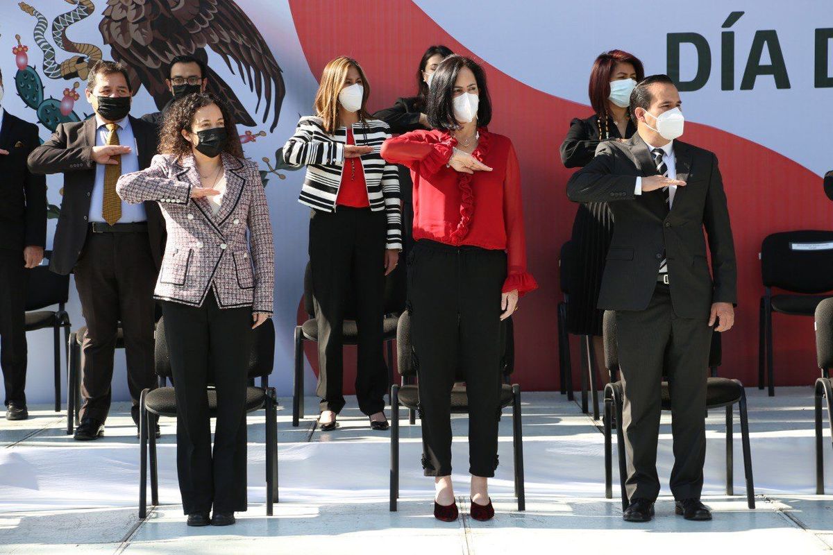 Lía Limón encabezó la ceremonia por el Día de la Bandera | Especial