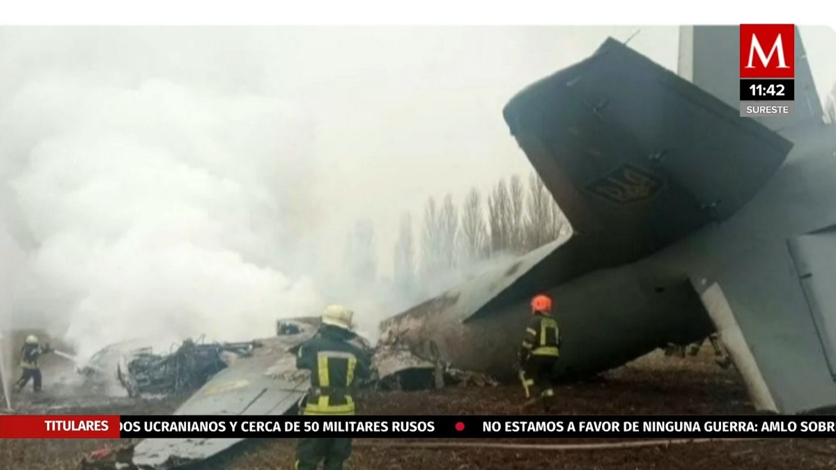 Se estrella avión ucraniano al sureste de Kiev