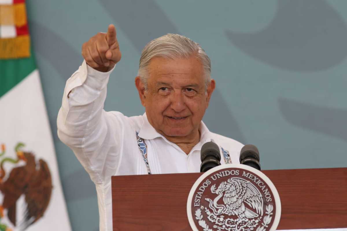 AMLO durante la conferencia matutina en Colima. | Octavio Hoyos