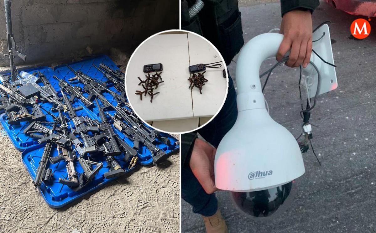 Aseguran camiones blindados y arsenal en operativo Ribereña-Tamaulipas