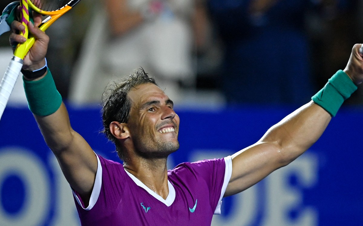 Rafael Nadal vence a Medvedev y buscará su cuarto título del Abierto Mexicano de Tenis (AFP)