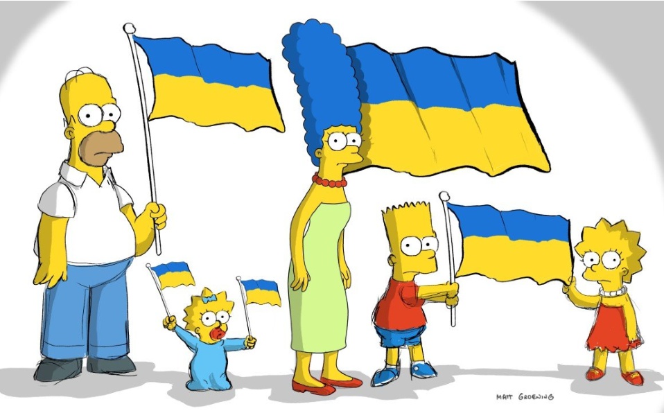 Los Simpson publican imagen en apoyo a Ucrania (Twitter)