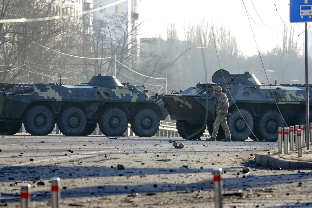 Tanques de guerra en Ucrania. (AP)