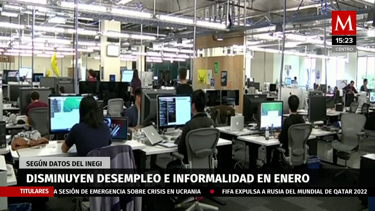 Desempleo e informalidad disminuyeron en enero de 2022