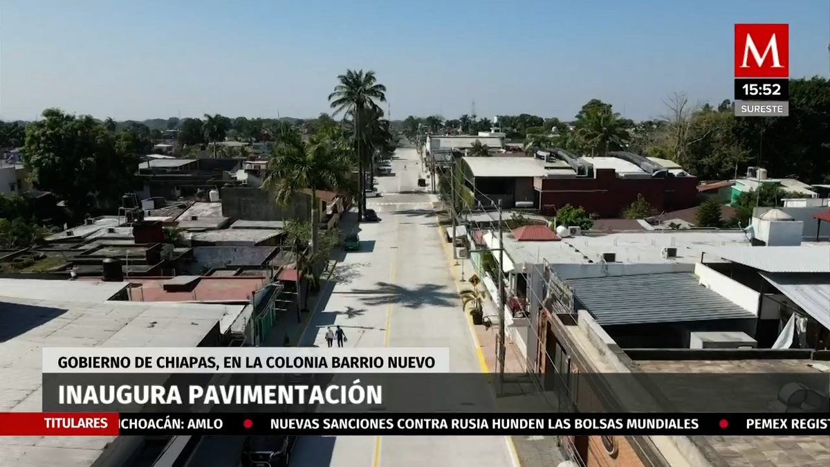 Inauguran pavimentación de avenida con concreto hidráulico en Chiapas