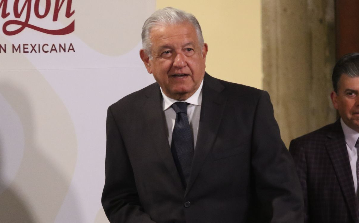 El Presidente llegando a su conferencia de prensa matutina hoy. | Cuartoscuro