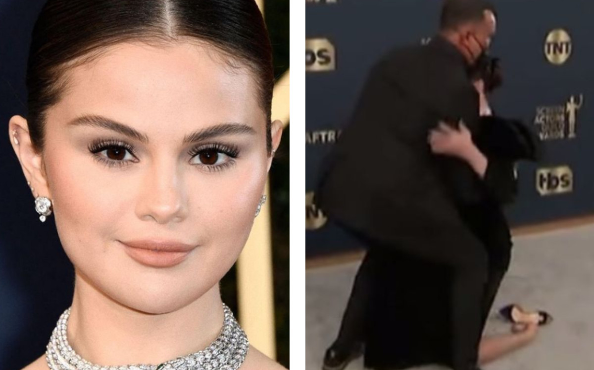 Selena Gómez sufre caída en la alfombra de los SAG Awards 2022 |Especial