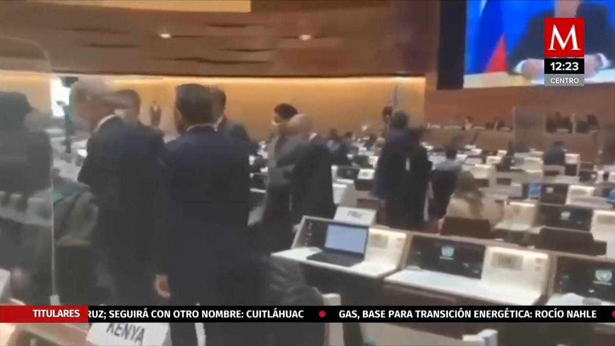 Boicotean mensaje de canciller de Rusia durante conferencia