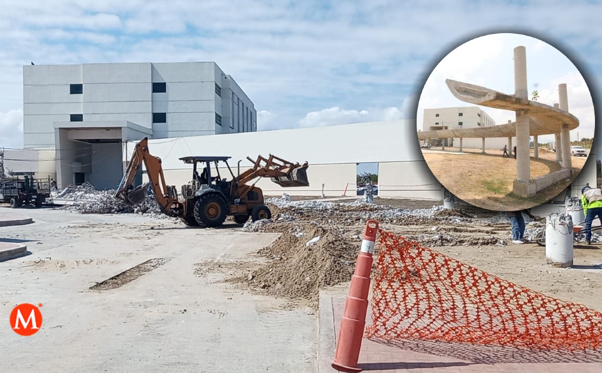 Derrumban techumbre sin inaugurar el nuevo Hospital Civil de Madero