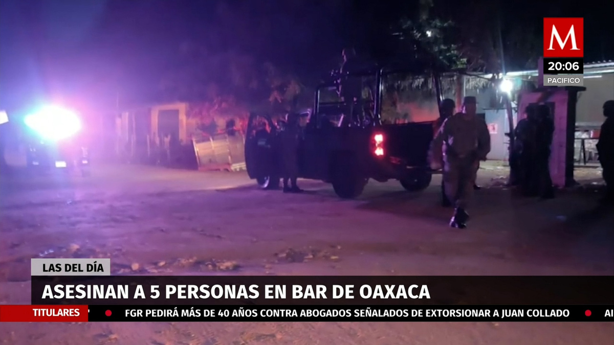 En Oaxaca, asesinan a balazos a cinco dentro de bar