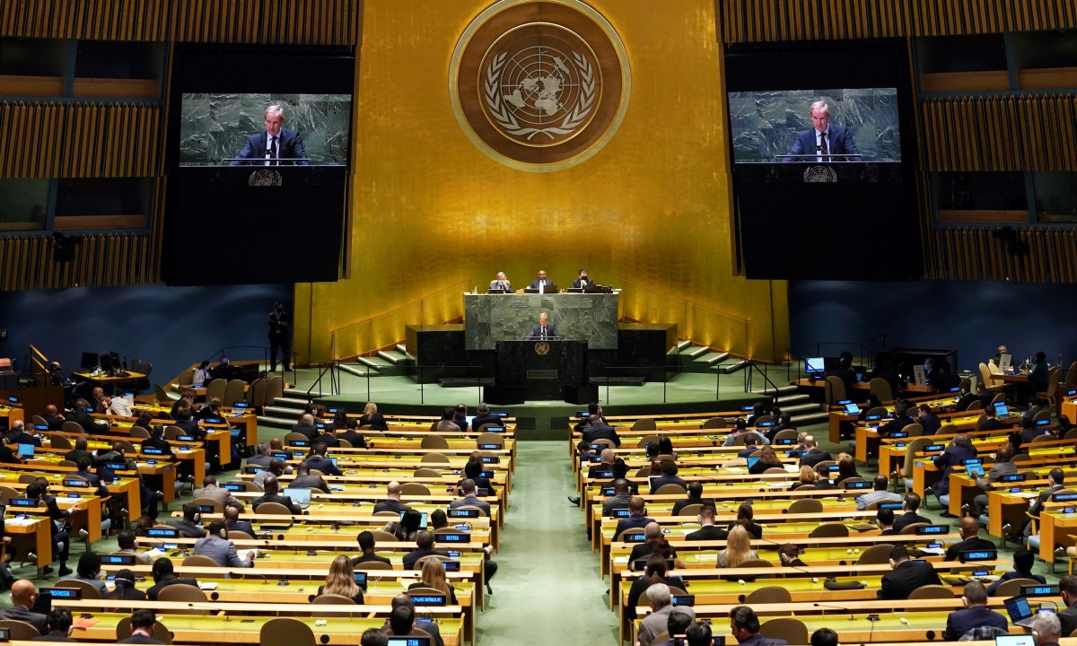 La Asamblea General de la ONU aprobó la resolución con 141 votos a favor. | AP
