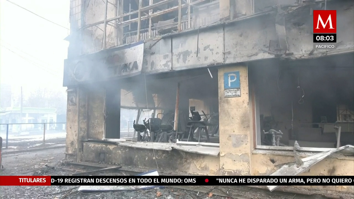Ataque a torre de televisión dejó severos daños en Kiev