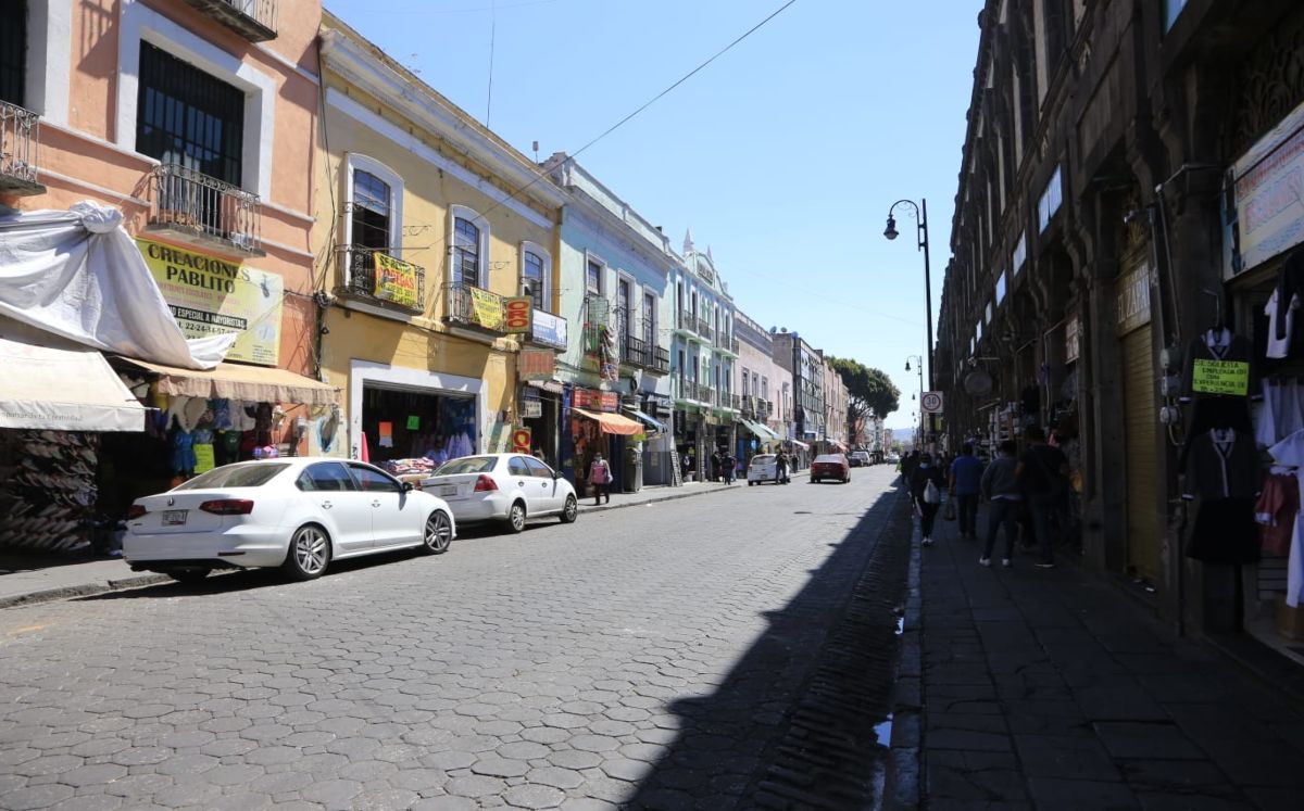 Calle del Centro Histórico de Puebla sin ambulantes | Andrés Lobato