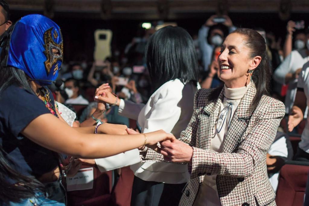 Claudia Sheinbaum bailó durante el evento | Especial