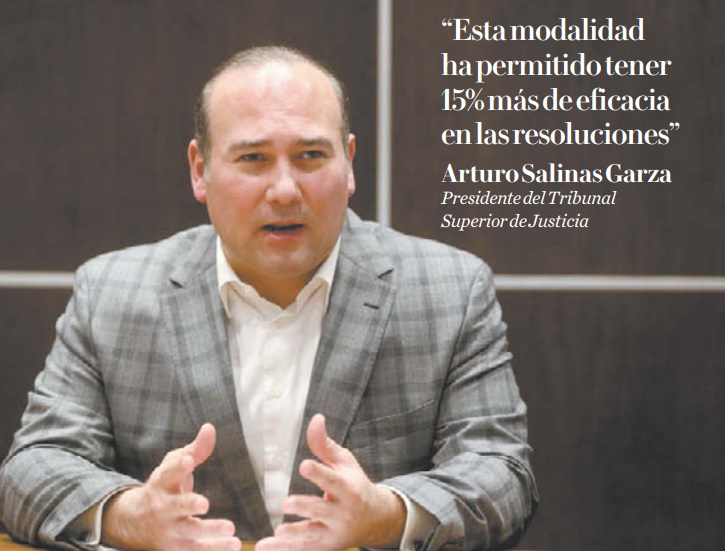 Arturo Salinas Garza, presidente del TSJ en Nuevo León. Foto: Raúl Palacios.