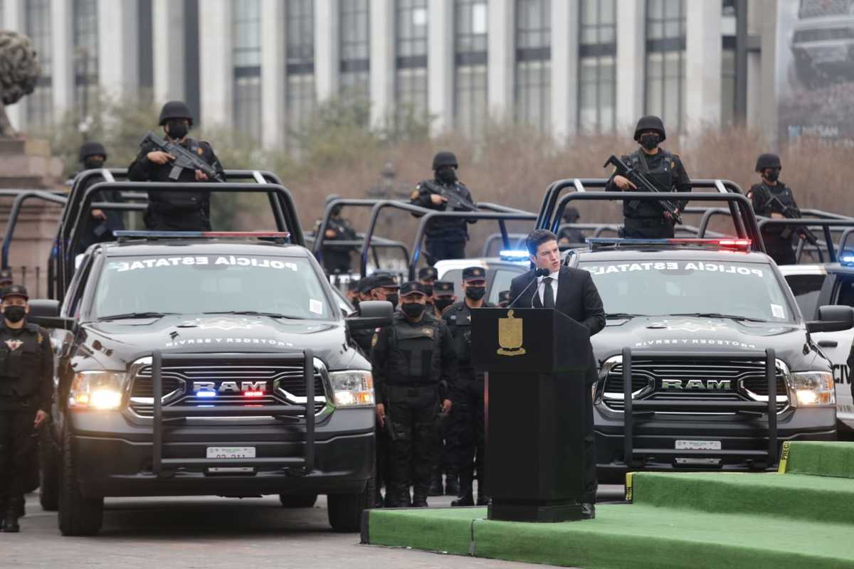 Gobierno de NL arranca operativo de seguridad metropolitana. Foto: Jorge López.