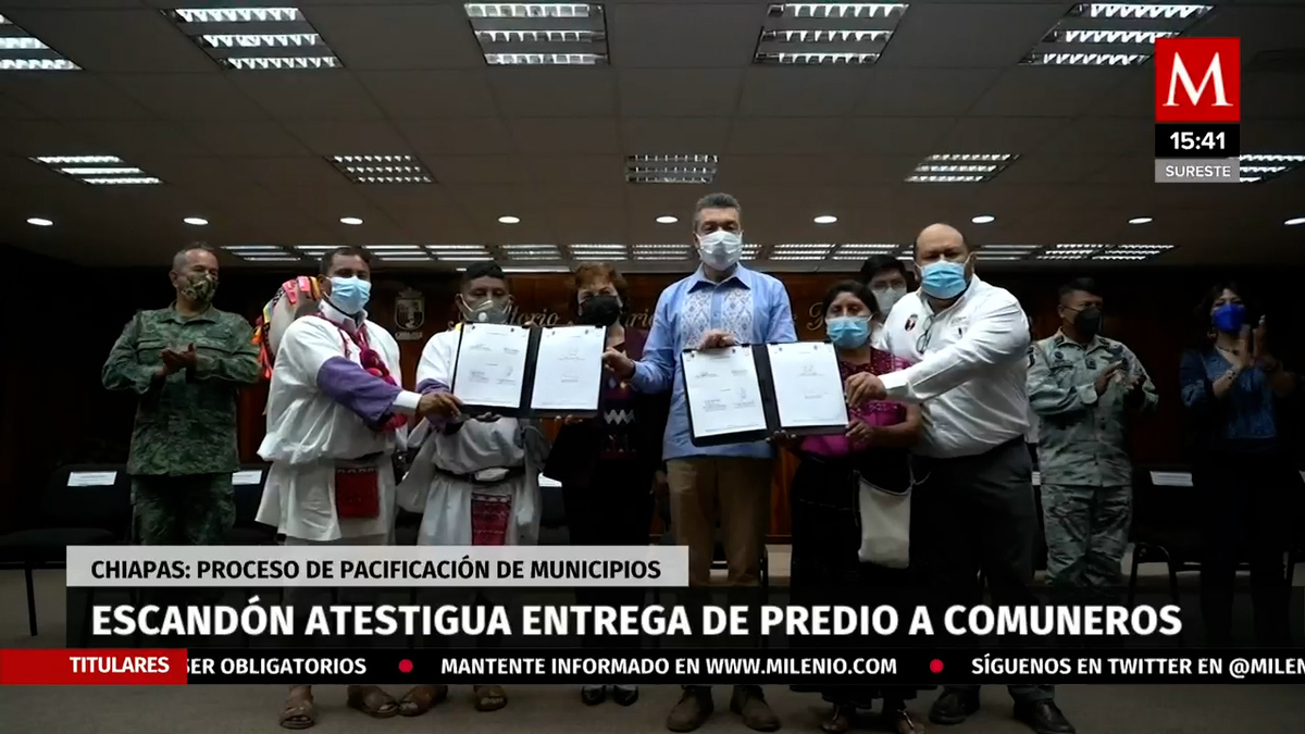 Entregan predio a 115 comuneros de Aldama, Chiapas