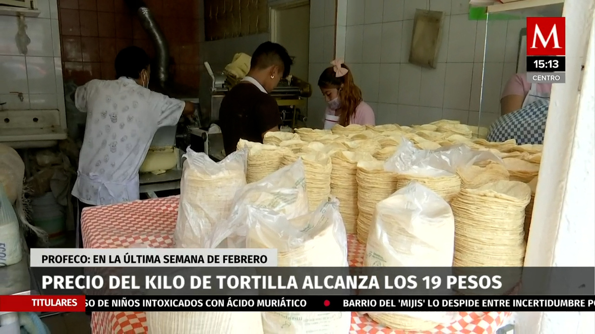 Profeco afirma que precio promedio de tortilla es de 19 pesos