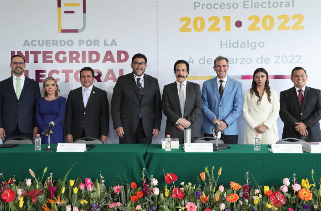 Titulares del TEPJF, INE,TEEH e IEEH (Cortesía)