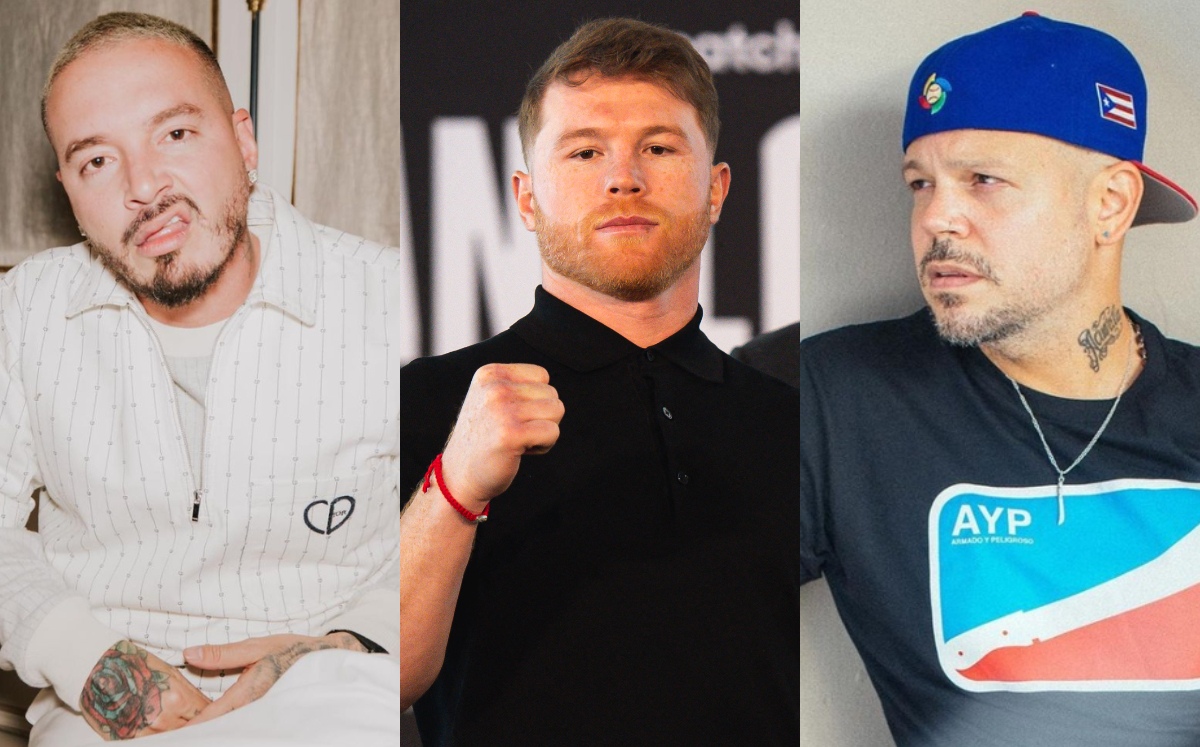 Canelo Álvarez intentó detener la pelea entre J Balvin y Residente (Instagram @jbalvin / AFP / @residente)