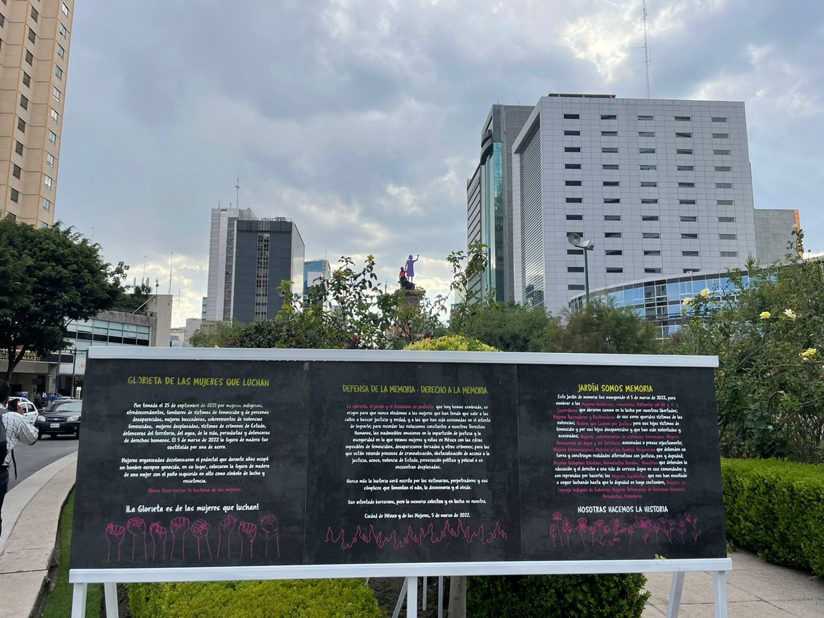 Glorieta de las Mujeres que Luchan. (Azucena Rangel)