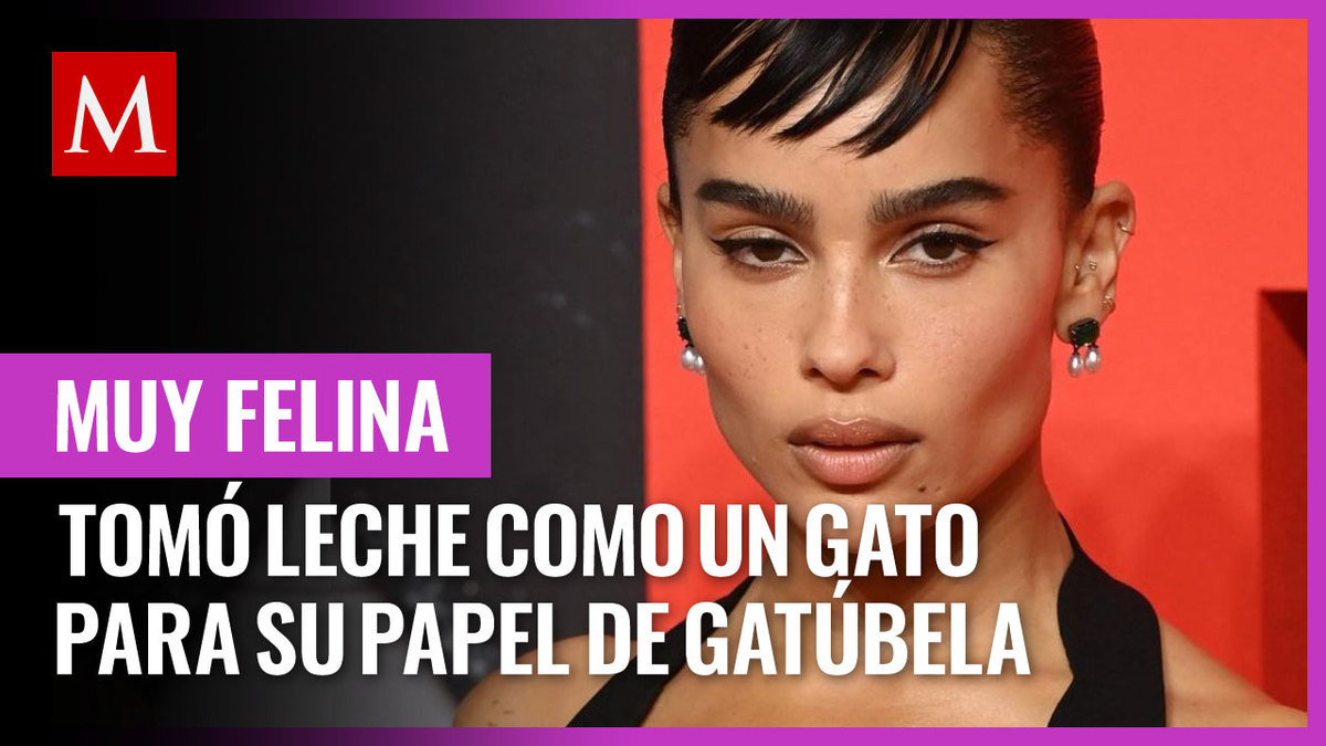 Zoe Kravitz tomó leche como gato para papel de Gatúbeta