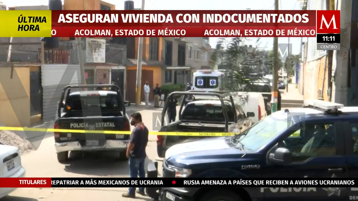 Aseguran vivienda con indocumentados en Acolman, Estado de México
