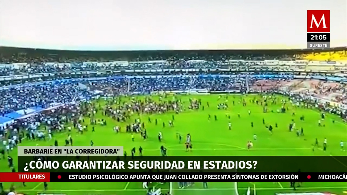 Enfrentamiento deja 26 lesionado en el estadio Corregidora