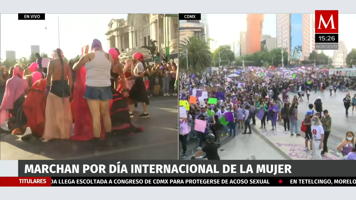 Contingente se manifiesta de manera diferente; lo hacen bailando