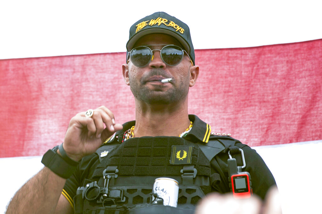 Henry Tarrio, líder del grupo de ultraderecha Proud Boys en Estados Unidos. | AP