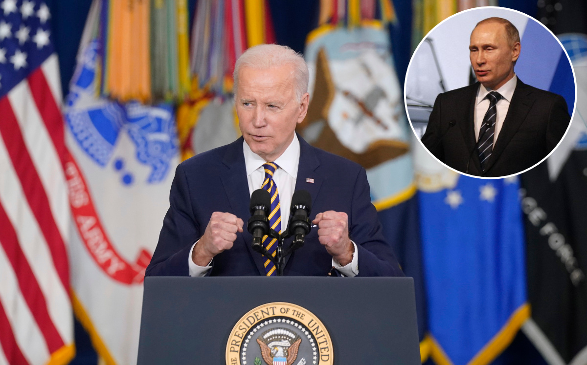 Joe Biden acuso a Vladimir Putin de querer extender la guerra en Ucrania. (AP / AFP)