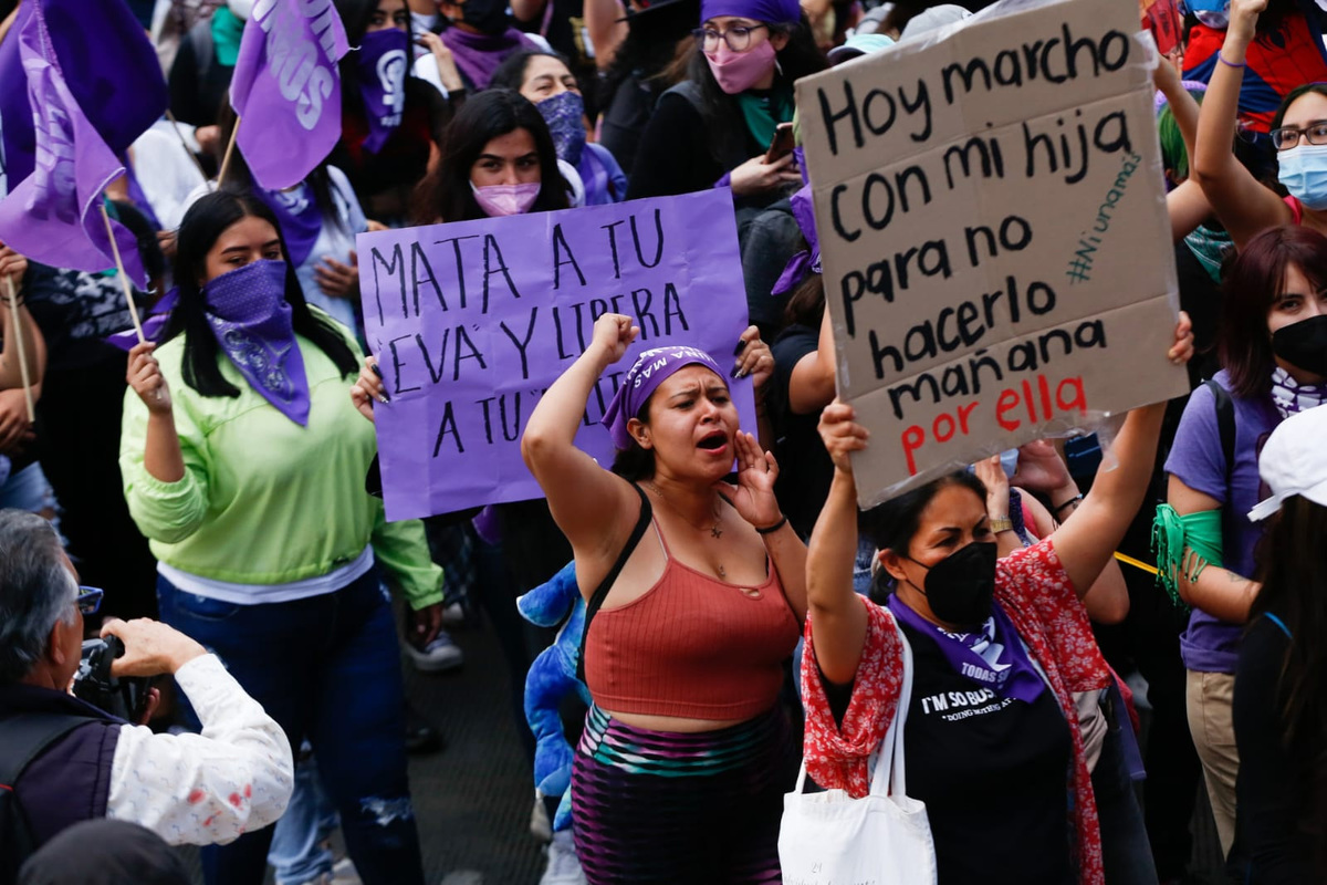 Marcha día de la mujer Foto: Araceli López