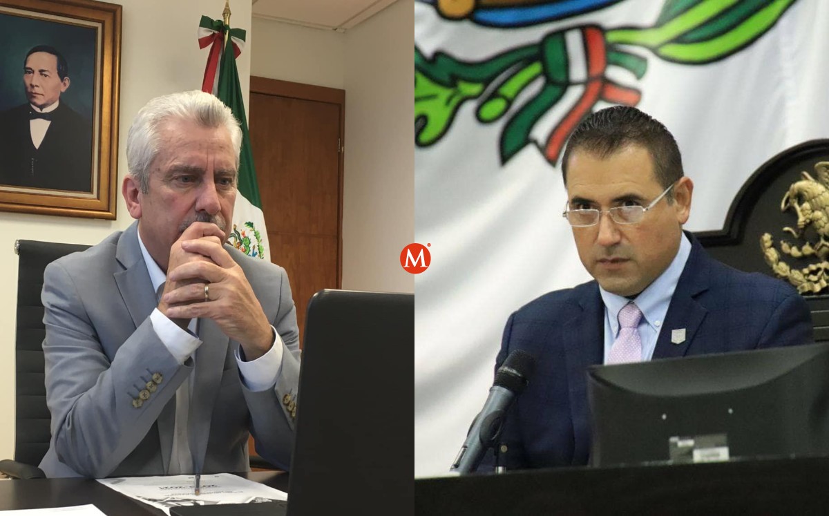 Armando Zertuche, diputado de Morena y Félix García, diputado del PAN. (Especial)