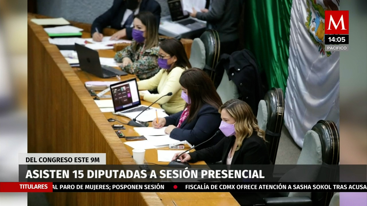 Asisten 15 diputadas a sesión presencial del Congreso este 9M