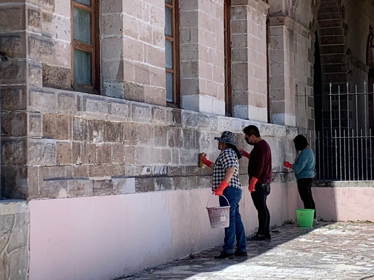 La Secretaría de Cultura de Hidalgo realiza trabajos de mantenimiento en  “El Ferro” (Cortesía)