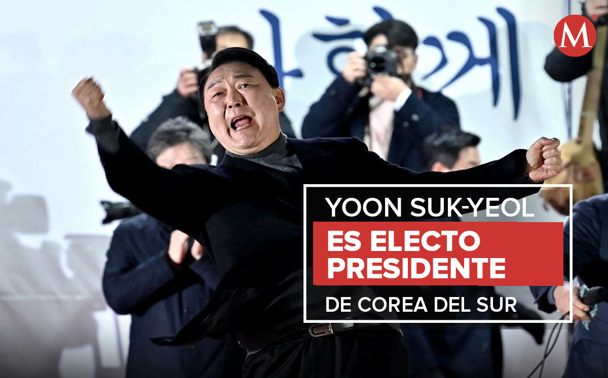 Yoon Suk-yeol pasará a ser nuevo presidente de Corea del Sur. | Foto: AFP; Diseño: Mauricio Ledesma