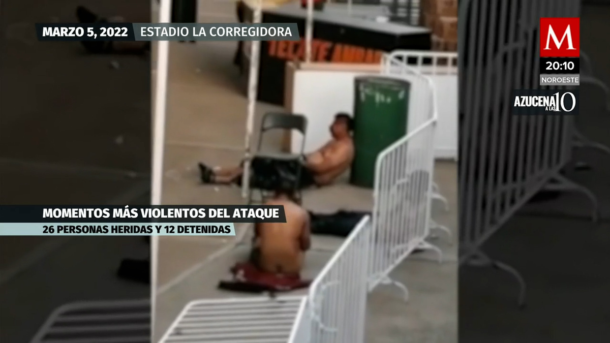 Difunden videos de los ataques a la barra del Atlas en el Estadio Corregidora