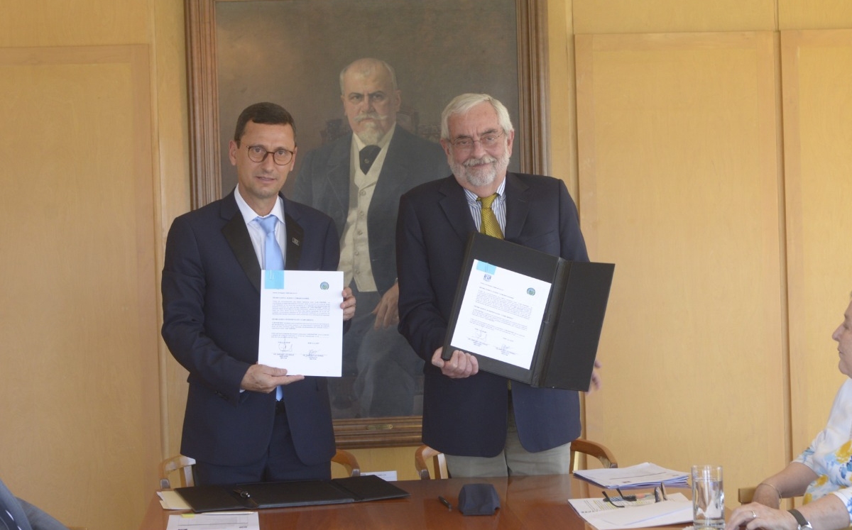 El rector de la UNAM, Enrique Graue Wiechers, y su homólogo de la UCR, Gustavo Gutiérrez Espeleta. | Especial