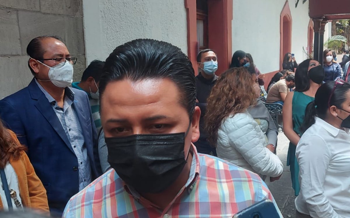 Sindicalizados se manifiestan en el ayuntamiento de Tlaxcala por falta de pago  | Especial