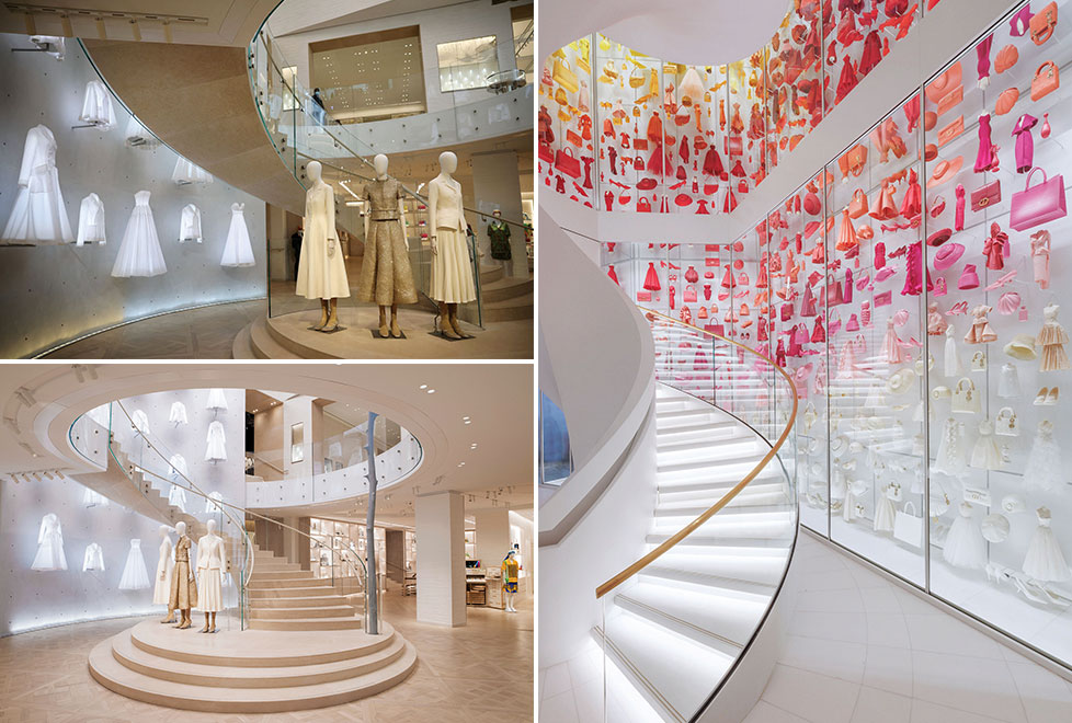 El edificio alberga un museo sobre la historia de Christian Dior y sus diseños más icónicos.
